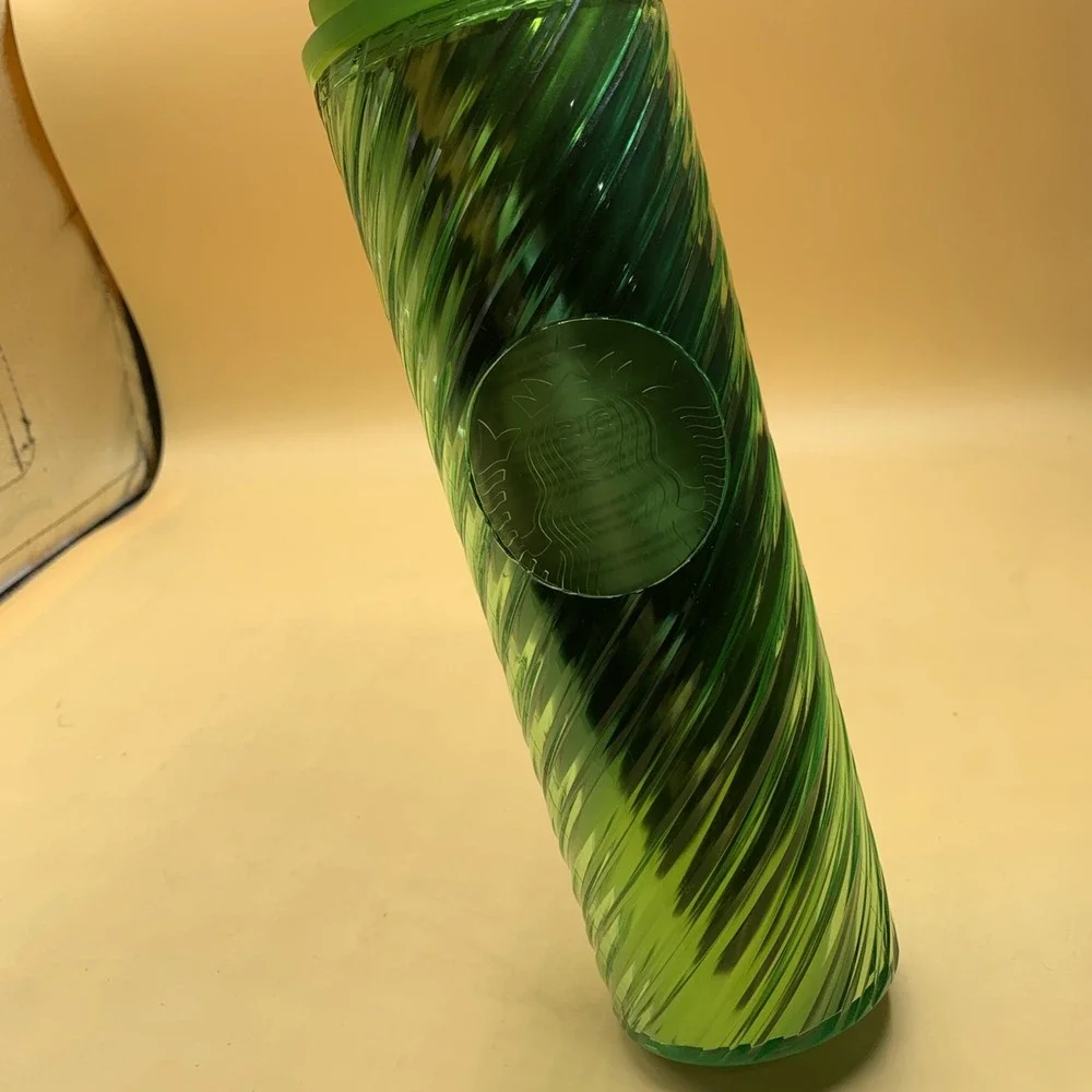 STARBUCKS 2022 Holiday Green Swirl 16 oz. Hot Beverage Tumbler Travel Cup NEW